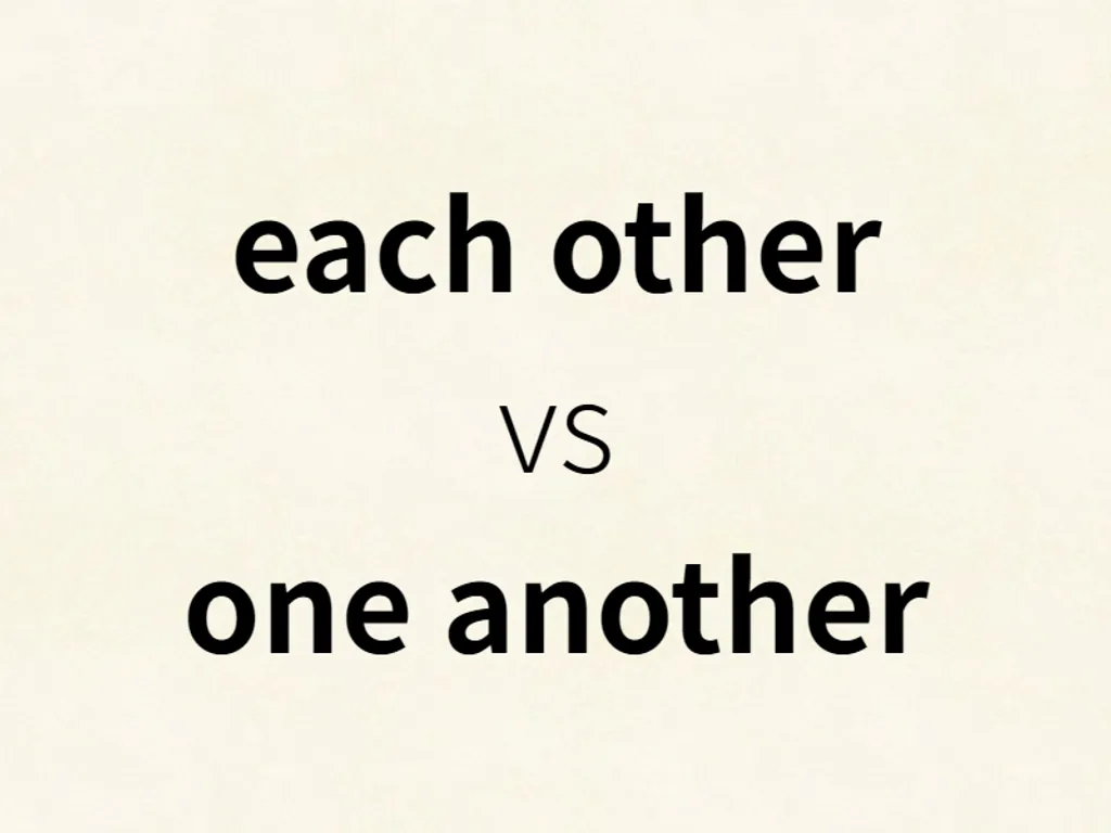 each other vs one another